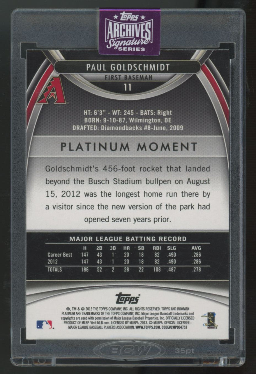 2025 Topps Archives Signature Series Paul Goldschmidt Auto /5 #11
