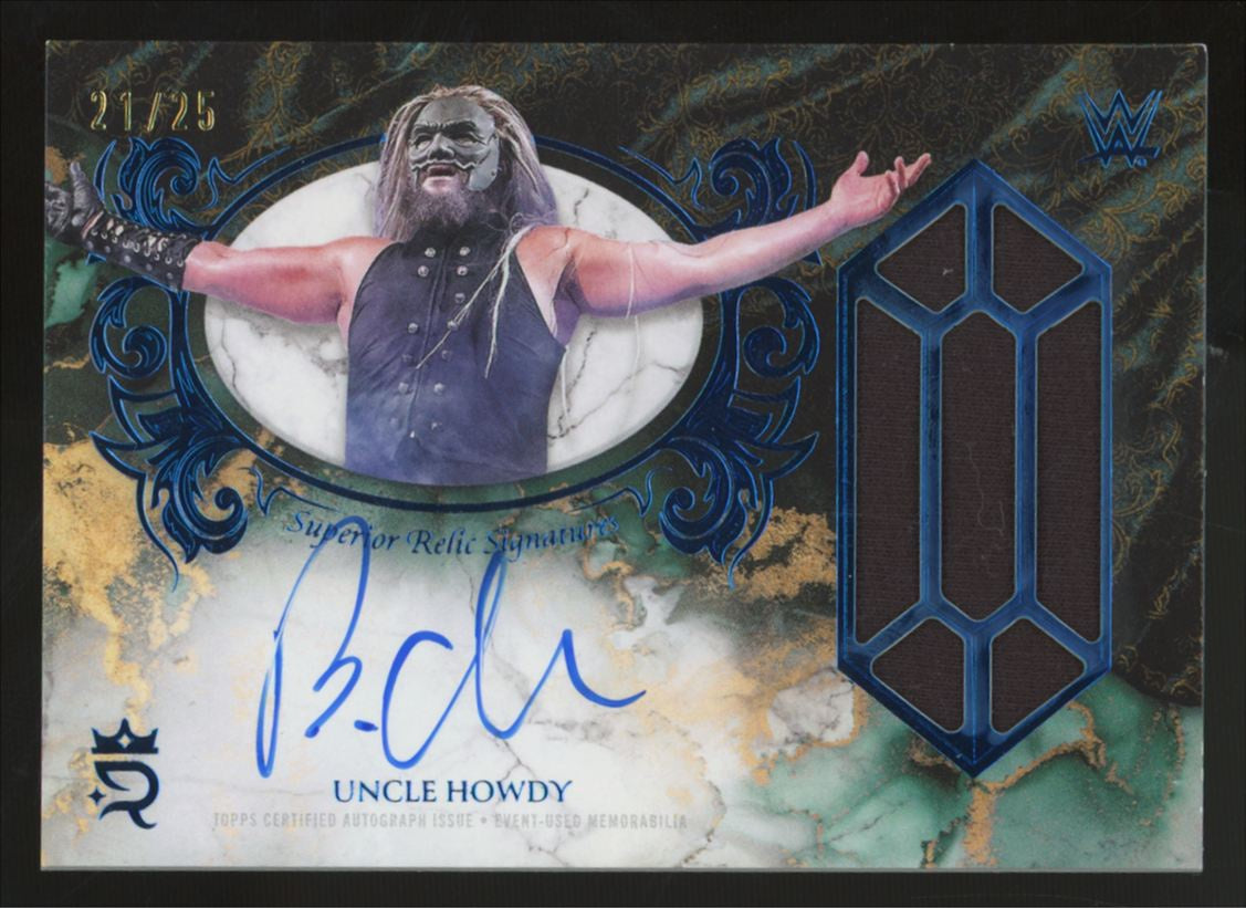 2025 Topps Royalty WWE Uncle Howdy Blue Superior Patch Auto /25 #SUS-UHO