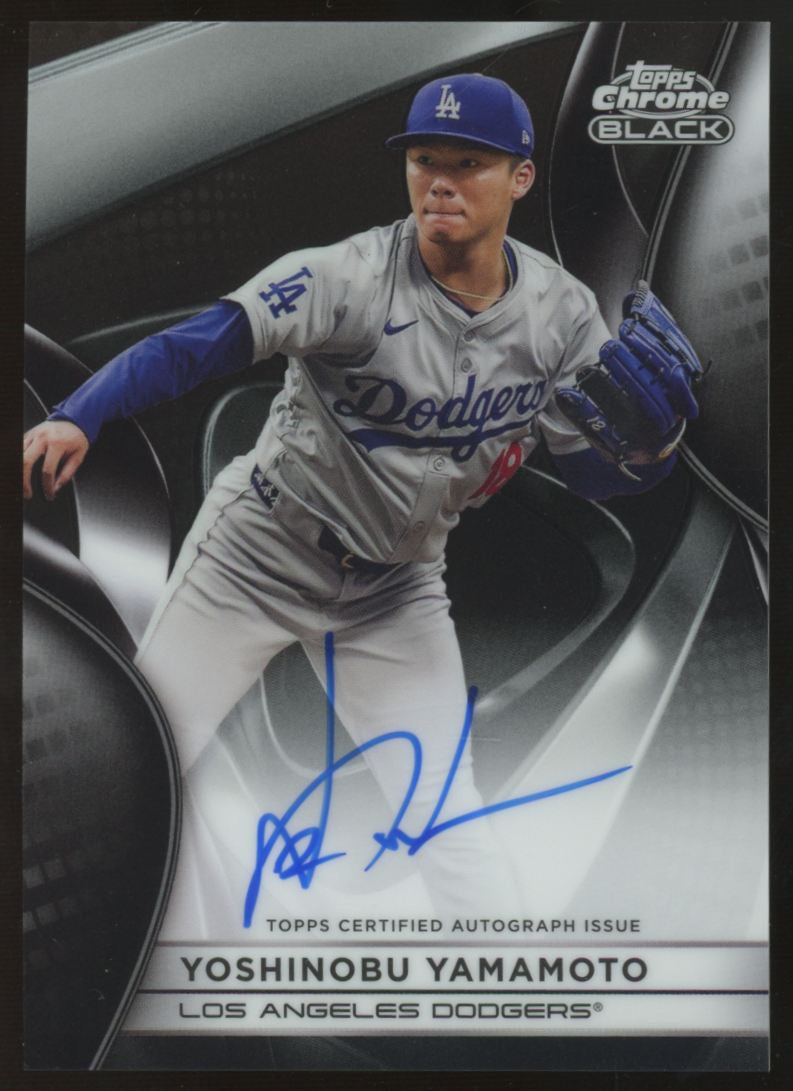2025 Topps Chrome Black Yoshinobu Yamamoto Auto #CBA-YY