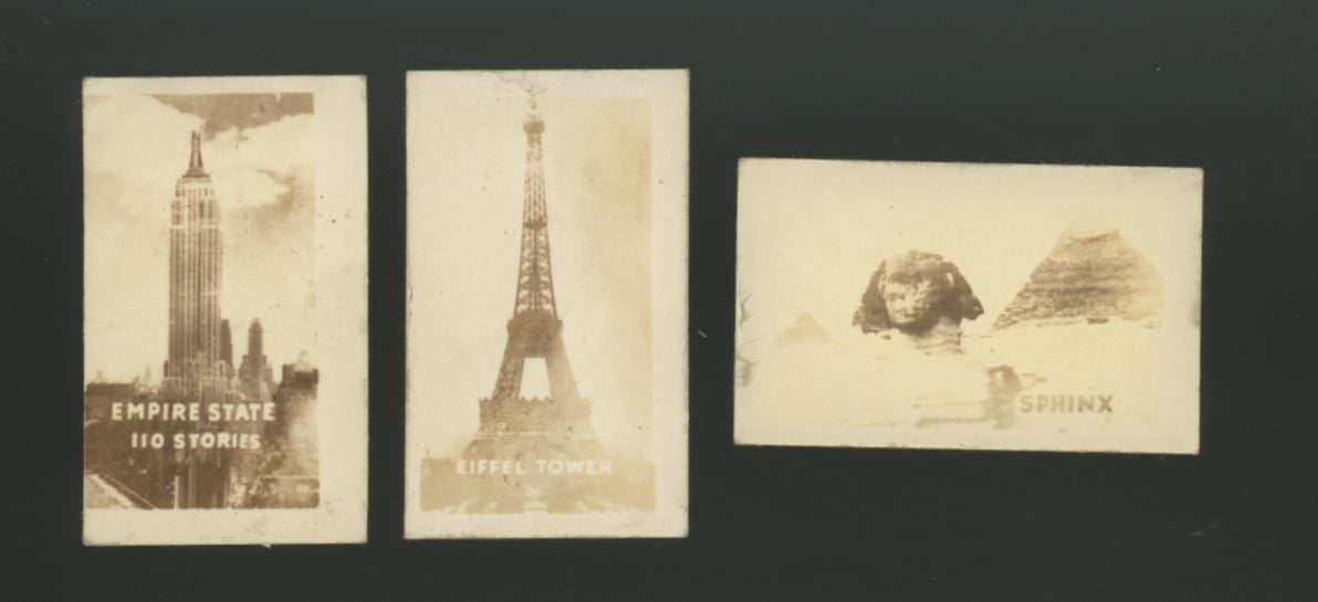 1948 Topps Magic Famous Landmarks Lot of 3 Low Grade