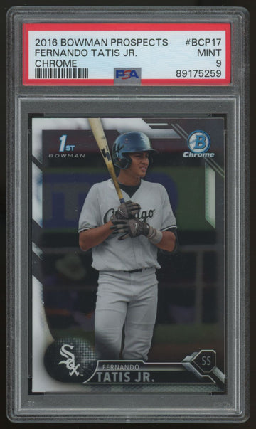 2016 Bowman Chrome Fernando Tatis Jr. 1st Prospect #BCP17 PSA 9