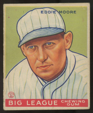 1933 Goudey Eddie Moore #180 Poor (Writing)