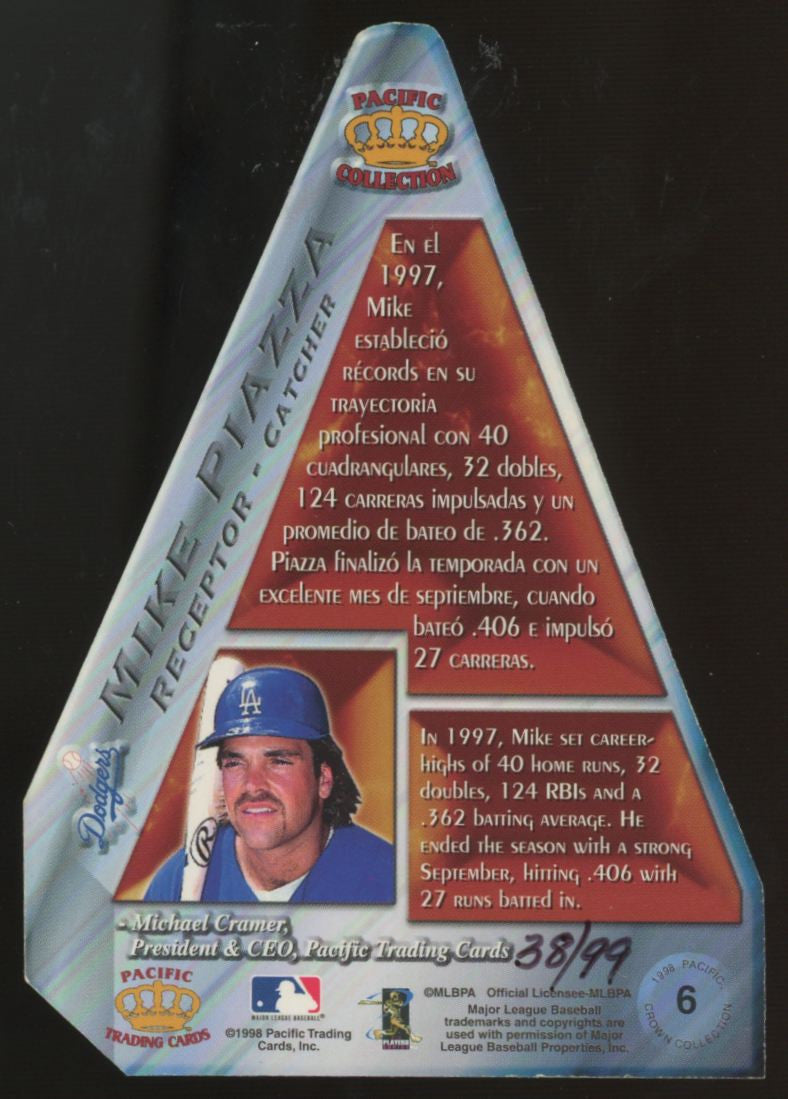 1998 Pacific Mike Piazza Cramer's Choice Green Foil /99 #6