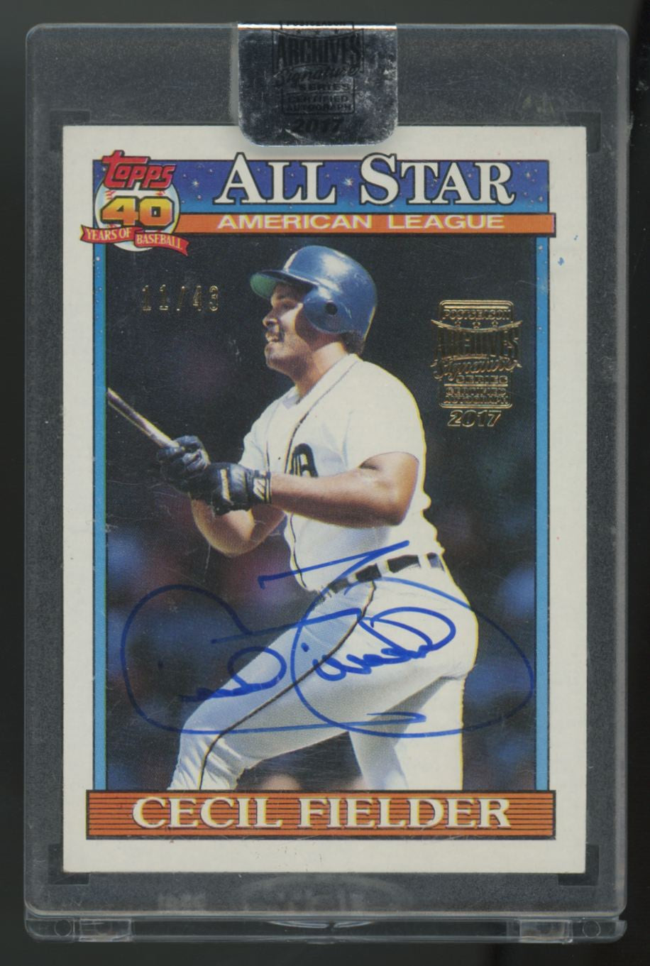 2017 Topps Postseason Archives Signature Cecil Fielder All Star Auto /43 #386
