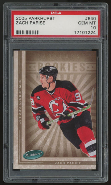 2005-06 Parkhurst Zach Parise RC #640 PSA 10