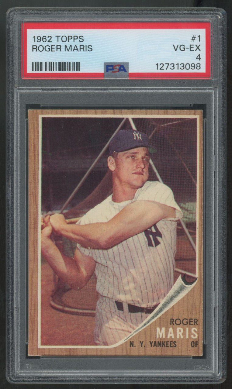 1962 Topps Roger Maris #1 PSA 4 *098