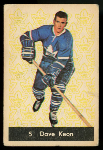 1961-62 Parkhurst Dave Keon RC #5 F/G (Creases)