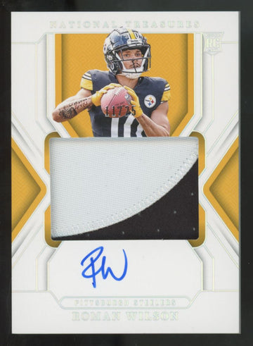 2024 Panini National Treasures Roman Wilson RC Holo Silver Patch Auto RPA /25