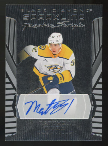 2025-26 UD Black Diamond Matthew Wood RC Sparkling Rookie Scripts Auto #SRS-MW