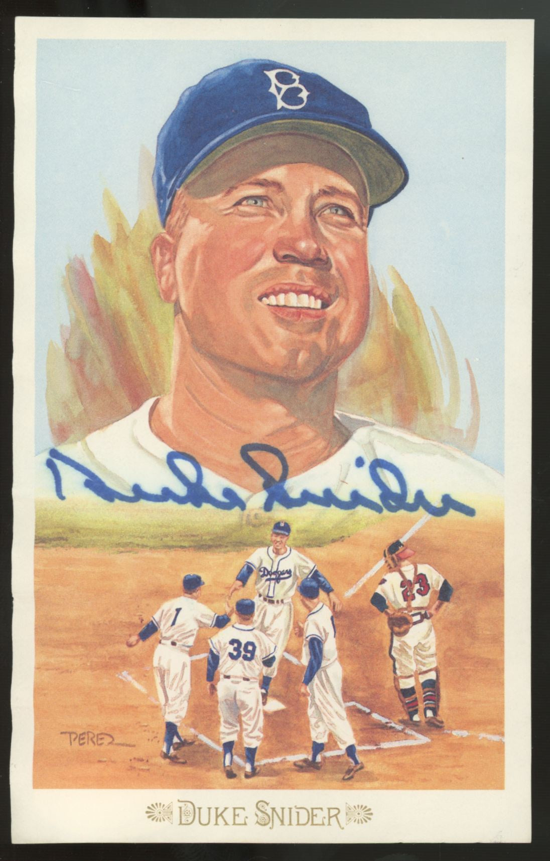Perez Steele Duke Snider Signed Autographed JSA Authentic
