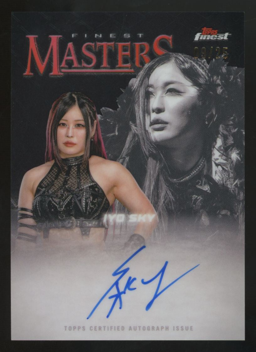 2025 Topps Finest WWE Iyo Sky Black Refractor Masters Auto /25 #FM-IYO
