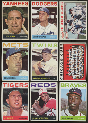 1964 Topps Baseball Near Complete Set 444/587 Overall VG-EX