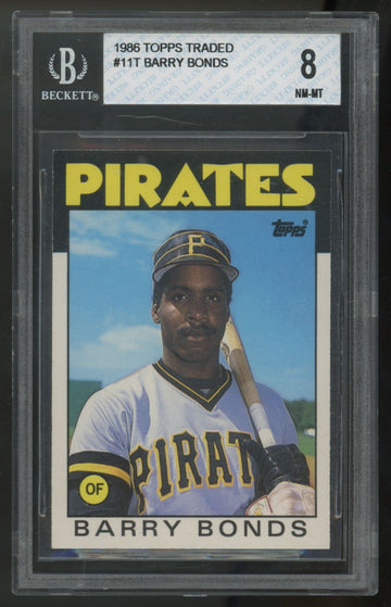 1986 Topps Traded Barry Bonds RC #11T BGS 8 *791