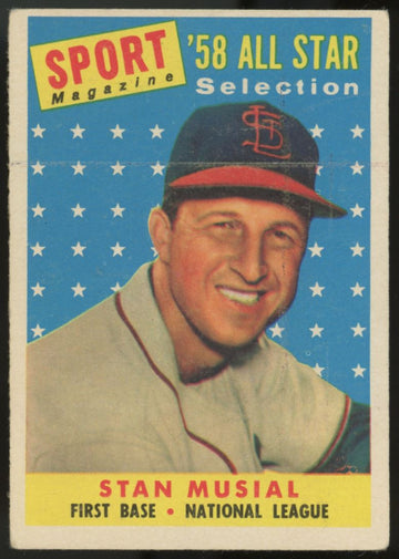 1958 Topps Stan Musial AS #476 VG