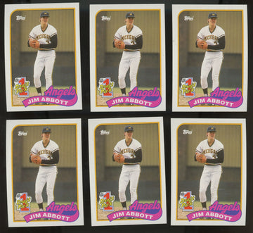 1989 Topps Jim Abbott RC #1 Draft Pick #573 (Lot Of 50)