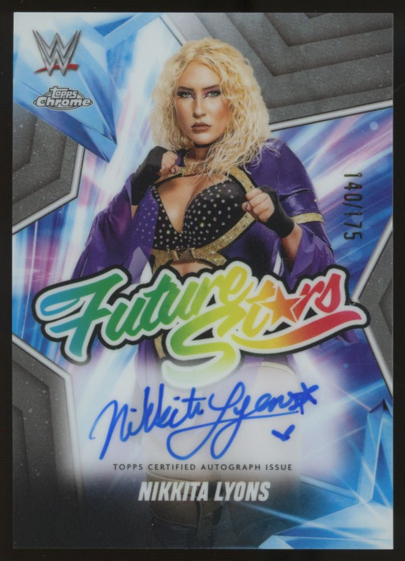 2025 Topps Chrome WWE Nikkita Lyons Future Stars Refractor Auto /175 #FSA-NL