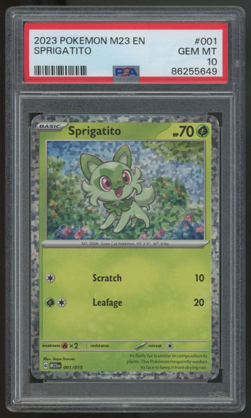 2023 Pokemon Sprigatito McDonald's Promo #001 PSA 10