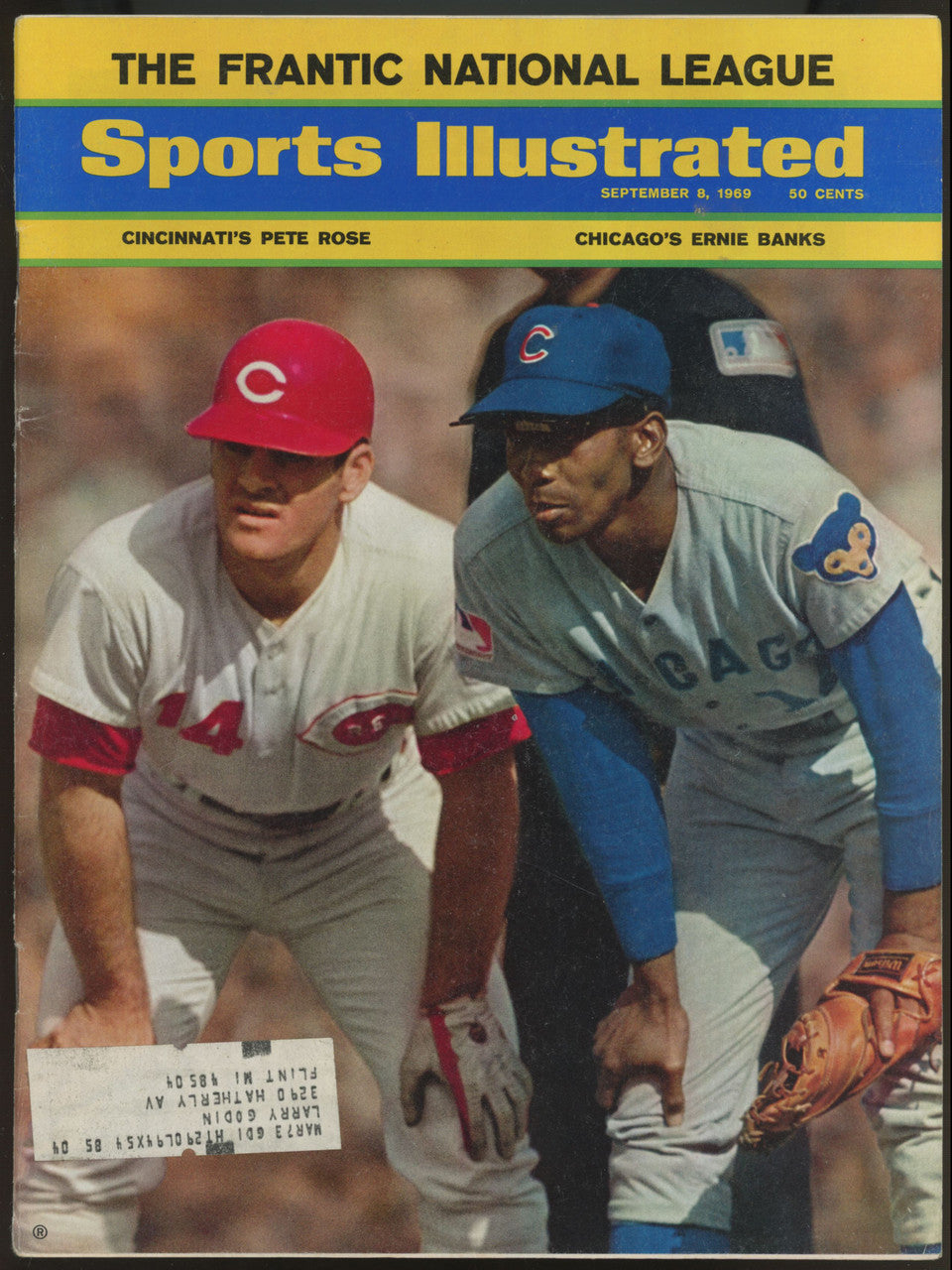 May 1969 Sports Illustrated "The Frantic National League" Pete Rose Ernie Banks