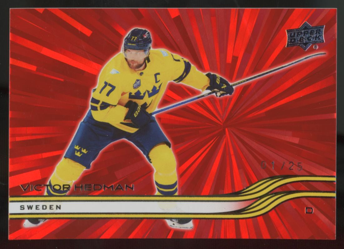 2025-26 Upper Deck Extended Series Victor Hedman Outburst Red /25 #679
