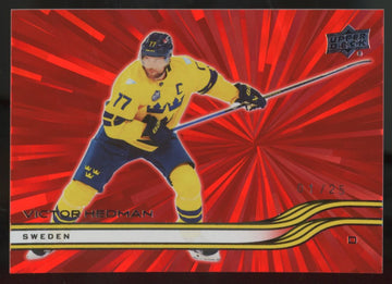 2025-26 Upper Deck Extended Series Victor Hedman Outburst Red /25 #679