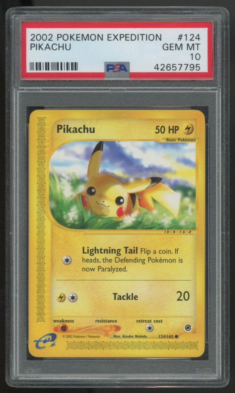 2002 Pokemon Pikachu Expedition #124 PSA 10