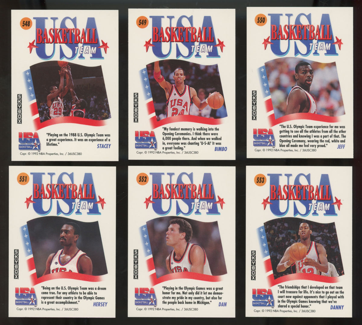 1991-92 SkyBox Team USA Complete Set (34/34)