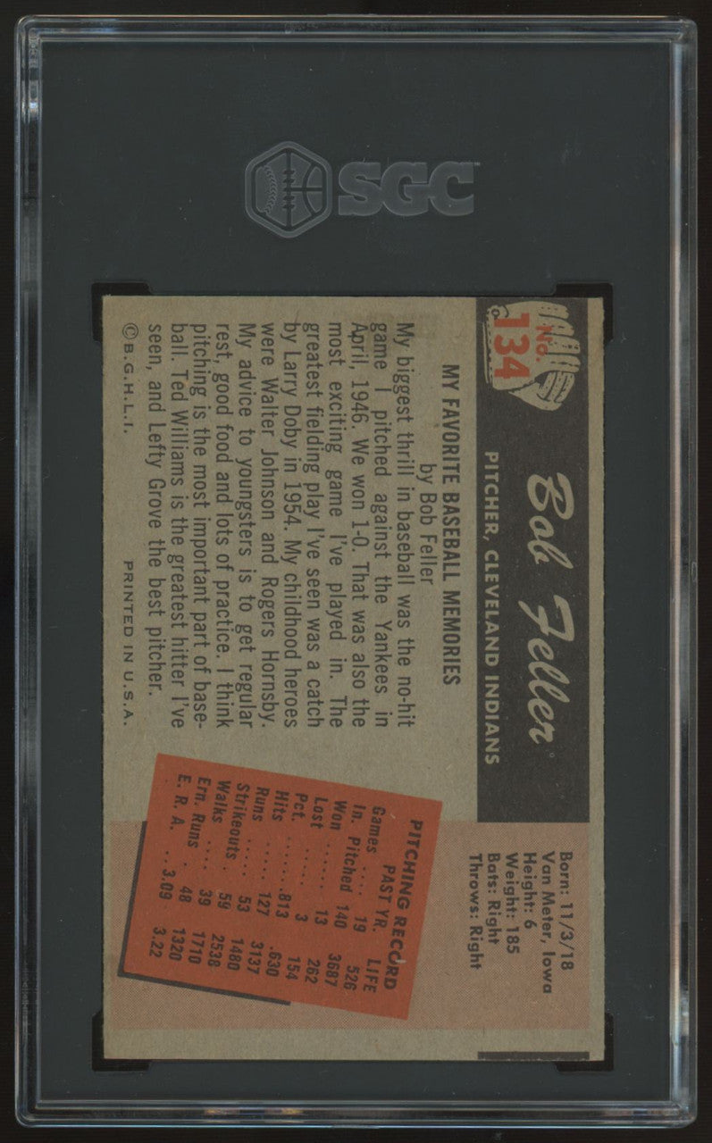 1955 Bowman Bob Feller #134 SGC 5