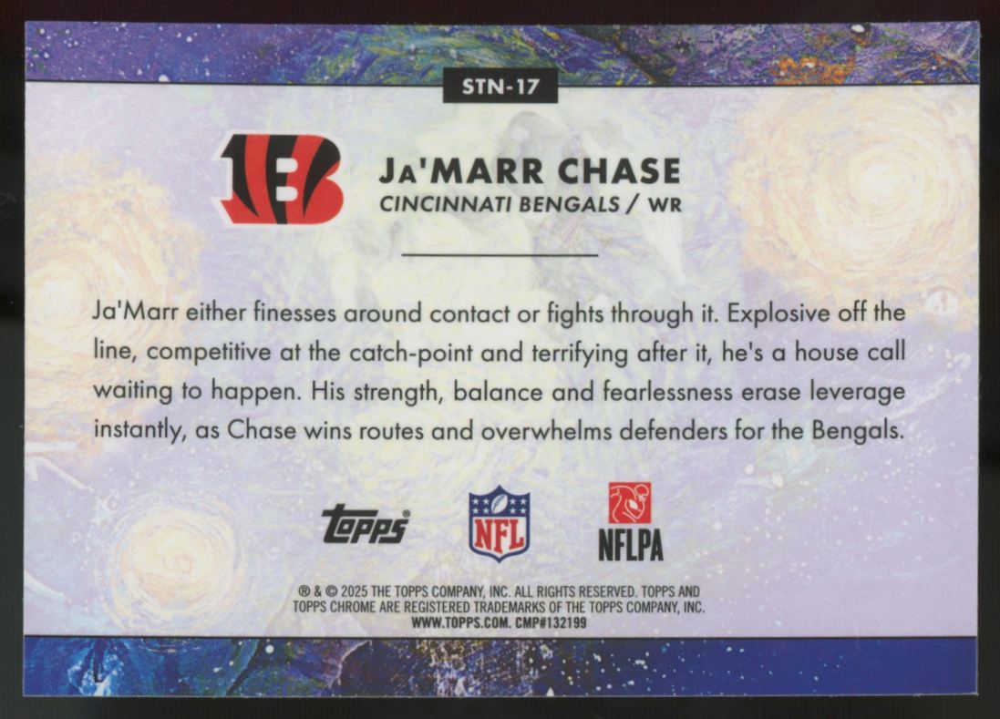 2025 Topps Chrome Cosmic Ja'Marr Chase Stars In The Night #STN-17