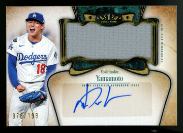 2026 Topps Tier One Yoshinobu Yamamoto Jumbo Patch Auto /199 #AT1JR-YY