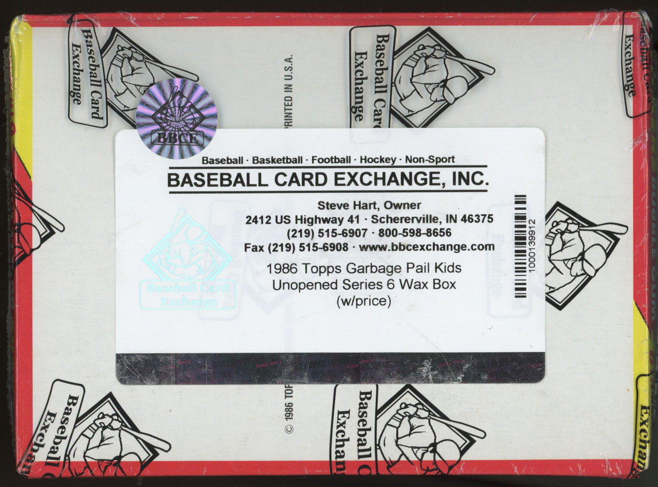 1986 Topps Garbage Pail Kids Series 6 Wax Box BBCE Wrapped Sealed