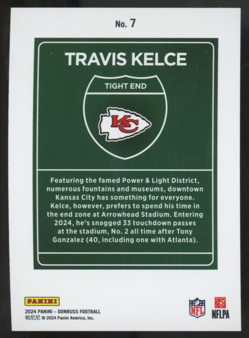 2024 Panini Donruss Travis Kelce Downtown SSP #7