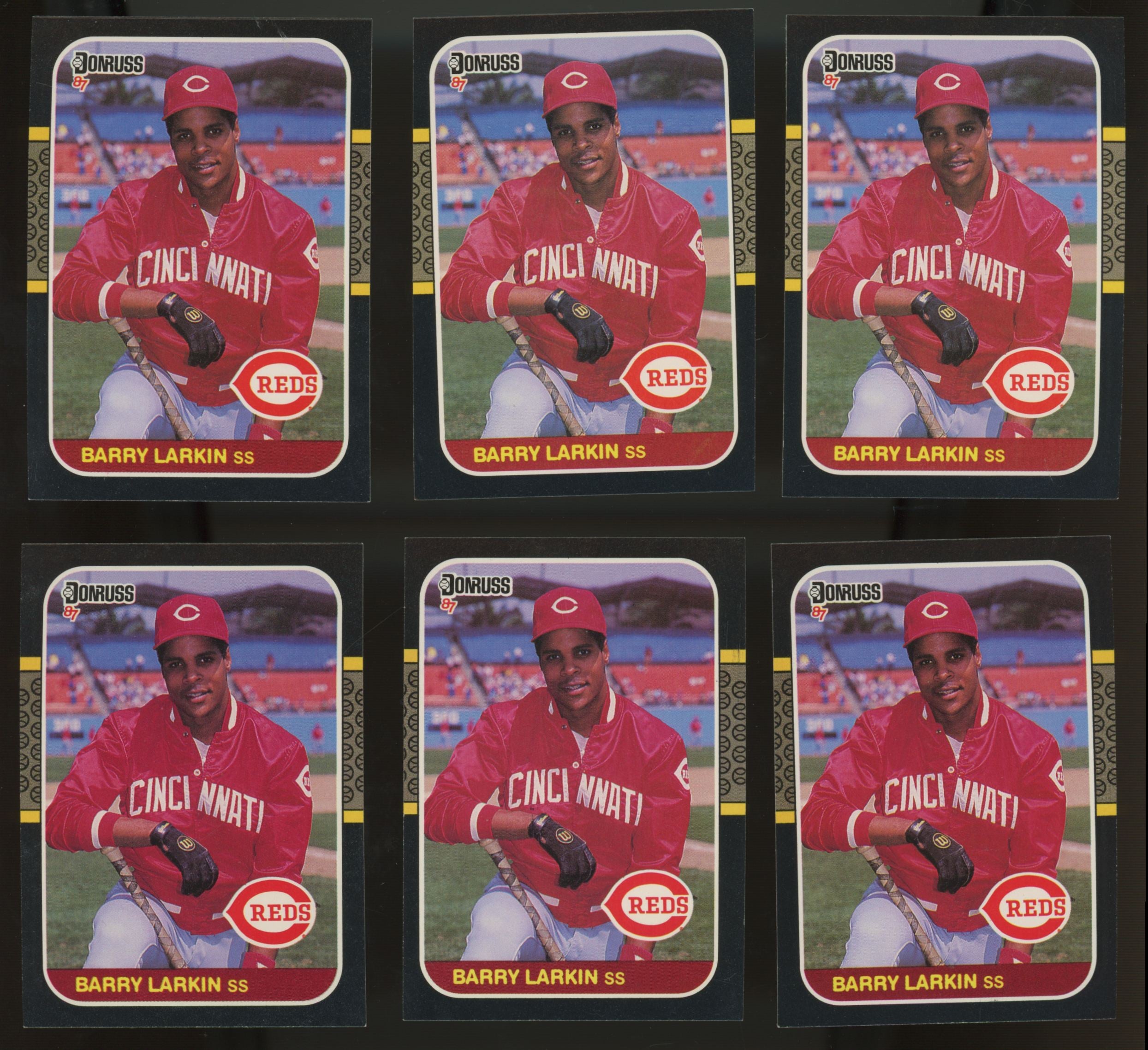 1987 Donruss Barry Larkin RC #492 (Lot of 33)