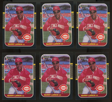 1987 Donruss Barry Larkin RC #492 (Lot of 33)