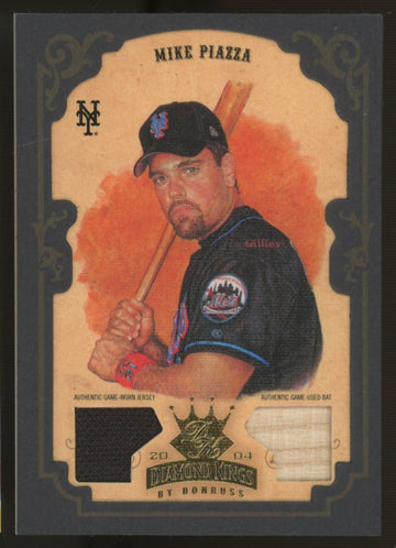 2004 Donruss Mike Piazza Diamond Kings Crowning Moment Patch /50 #50