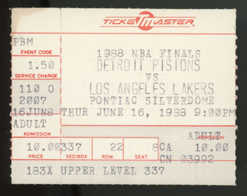 1988 NBA Finals Ticket Game 5 Pistons - Lakers