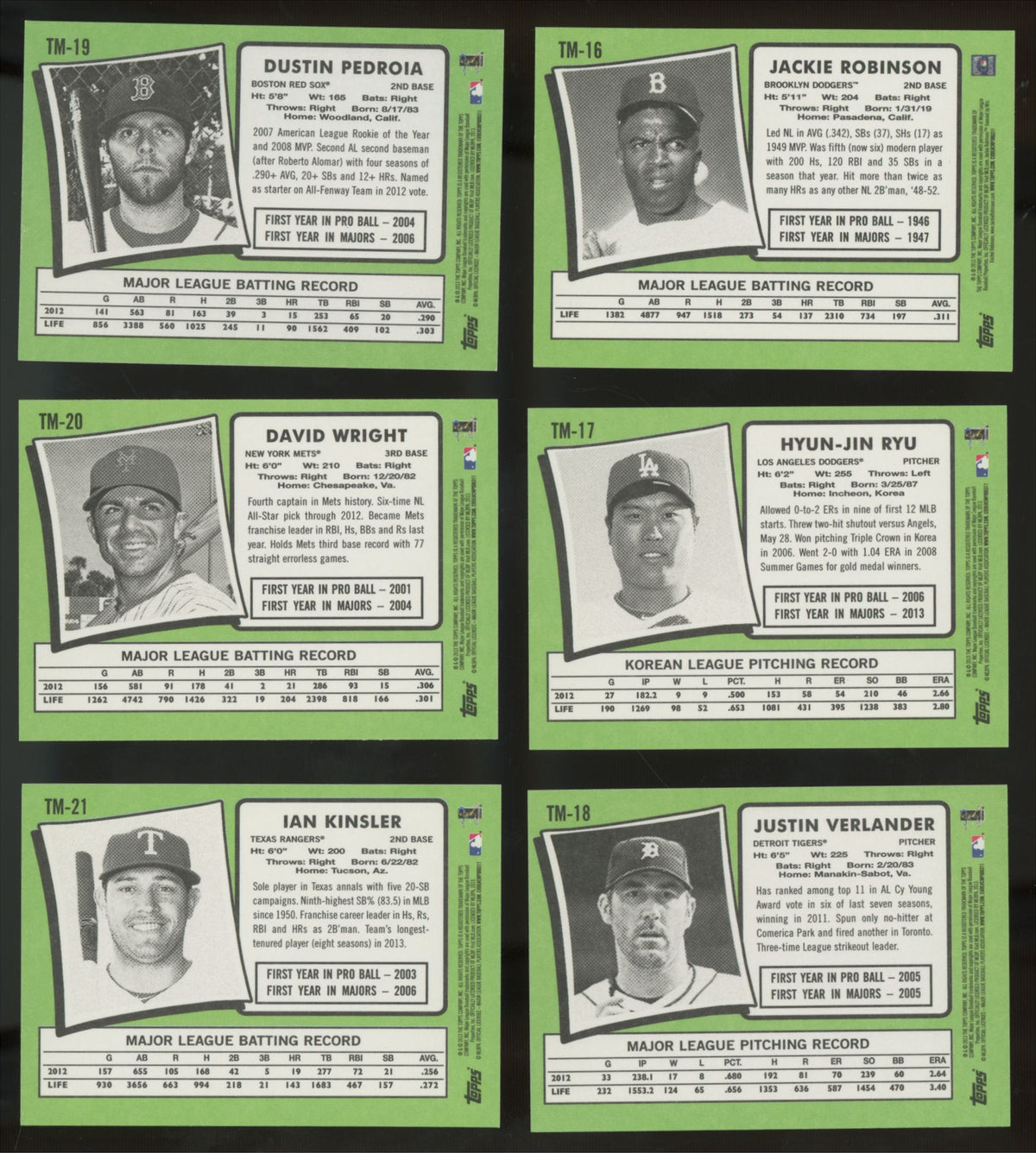 2013 Topps Update 1971 Mini Complete Set (50/50) NM/MT