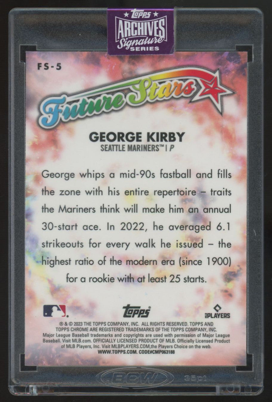 2025 Topps Archives Signature Series George Kirby Future Stars Auto /25 #FS-5