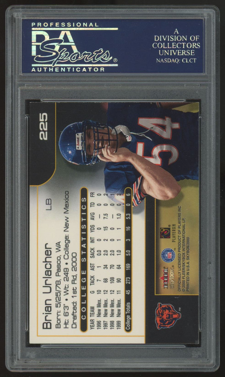 2000 Fleer Skybox Brian Urlacher RC #225 PSA 9