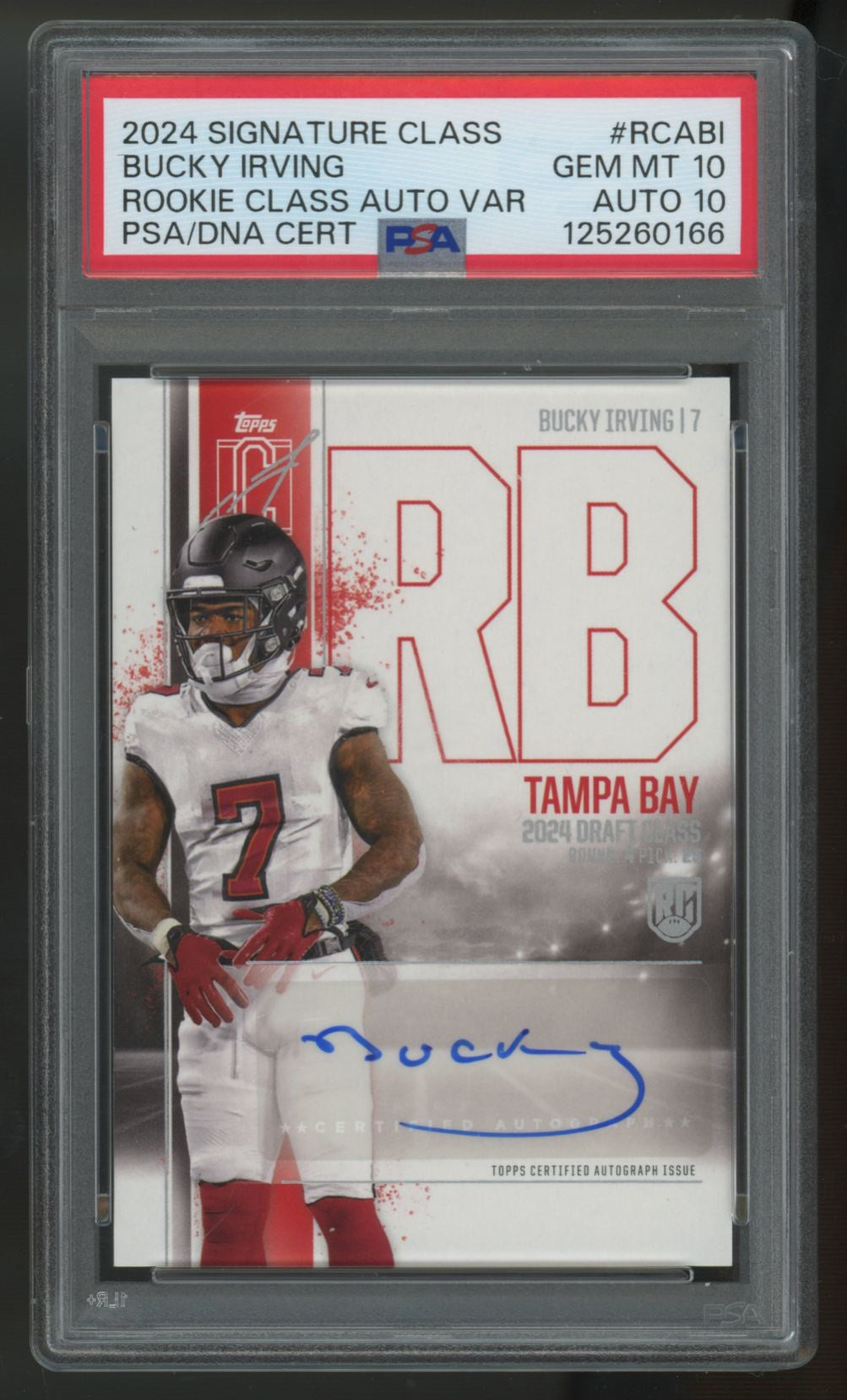 2024 Topps Signature Class Bucky Irving RC Auto Variation #RCA-BI PSA 10 10