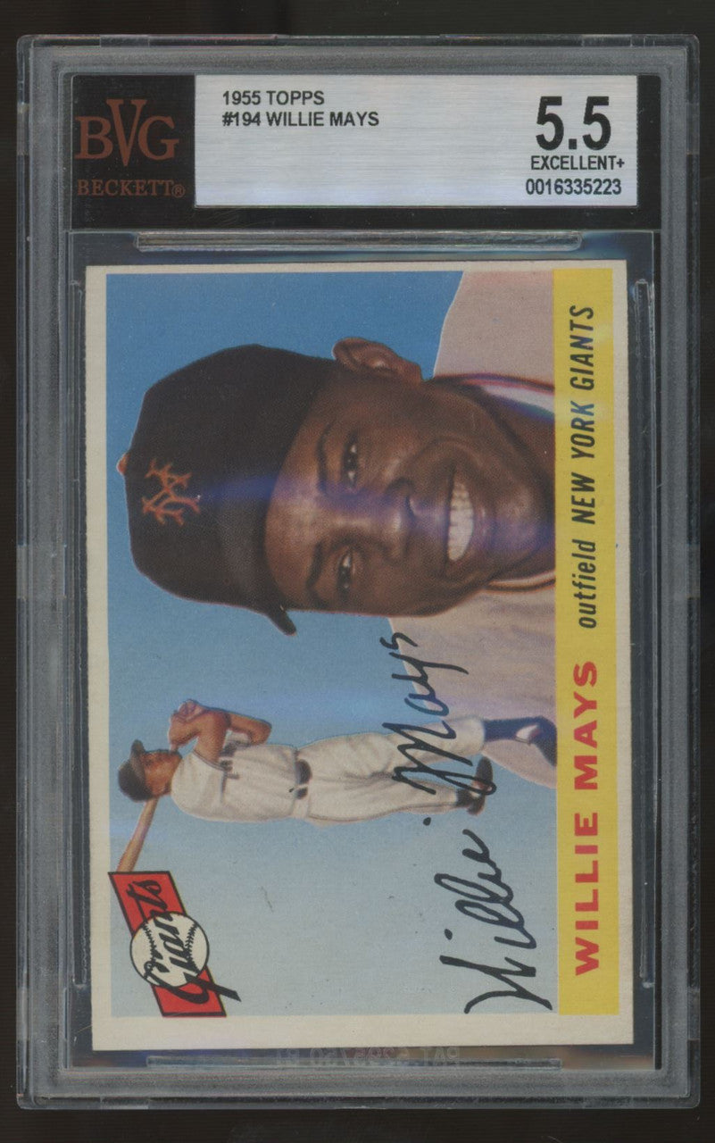 1955 Topps Willie Mays #194 BVG 5.5