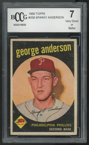 1959 Topps George Sparky Anderson RC #338 BCCG 7