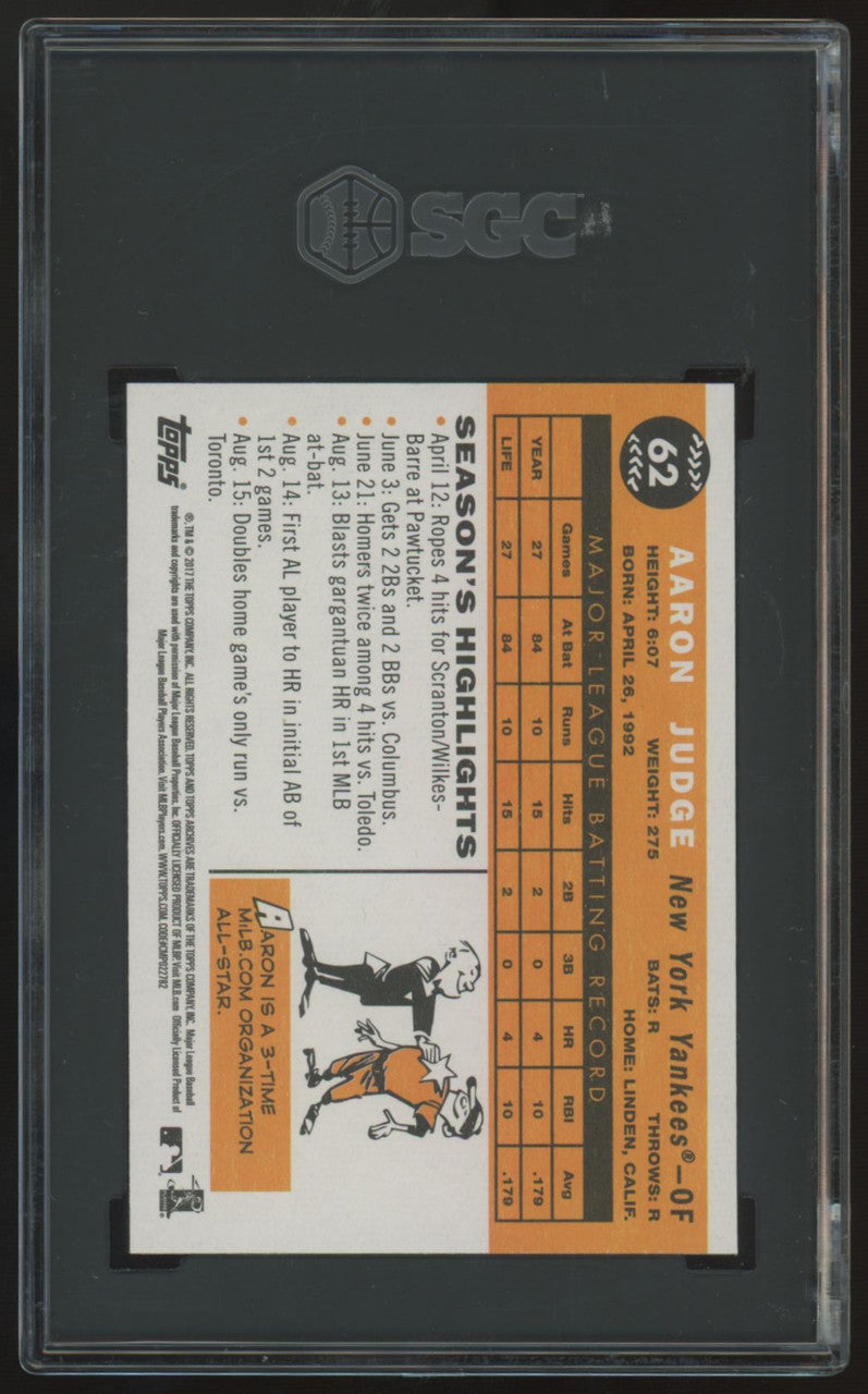 2017 Topps Archives Aaron Judge RC#62 SGC 9.5