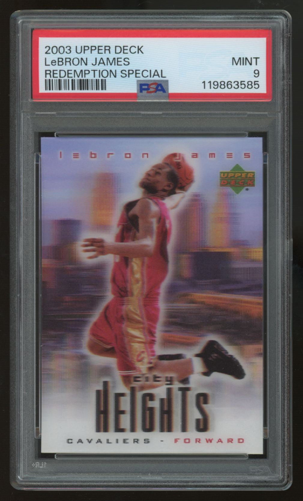 2003-04 Upper Deck LeBron James RC City Heights PSA 9