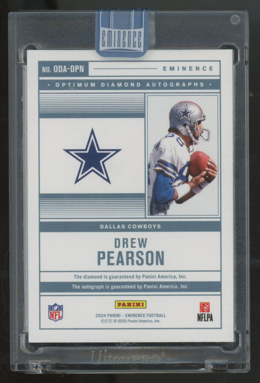 2024 Panini Eminence Drew Pearson Green Optimum Diamond Auto /3 #ODA-DPN