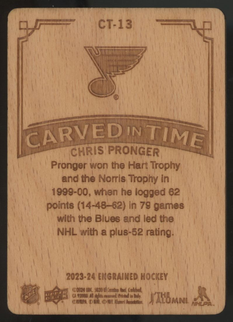 2023-24 Upper Deck Engrained Chris Pronger Carved In Time #CT-13