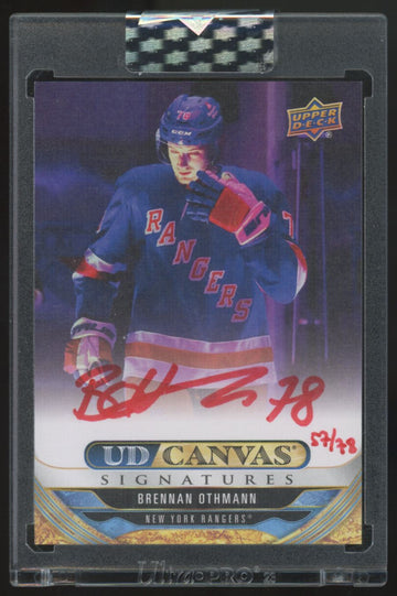 2024-25 Upper Deck Clear Cut Brennan Othmann Canvas Red Auto /78 #CS-BO