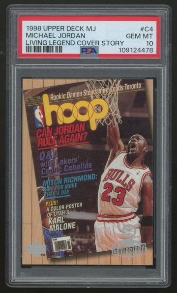 1998-99 Upper Deck Michael Jordan Living Legend Cover Story #C4 PSA 10