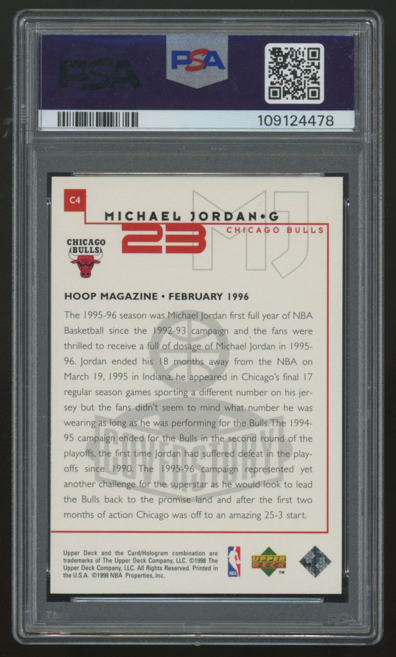 1998-99 Upper Deck Michael Jordan Living Legend Cover Story #C4 PSA 10