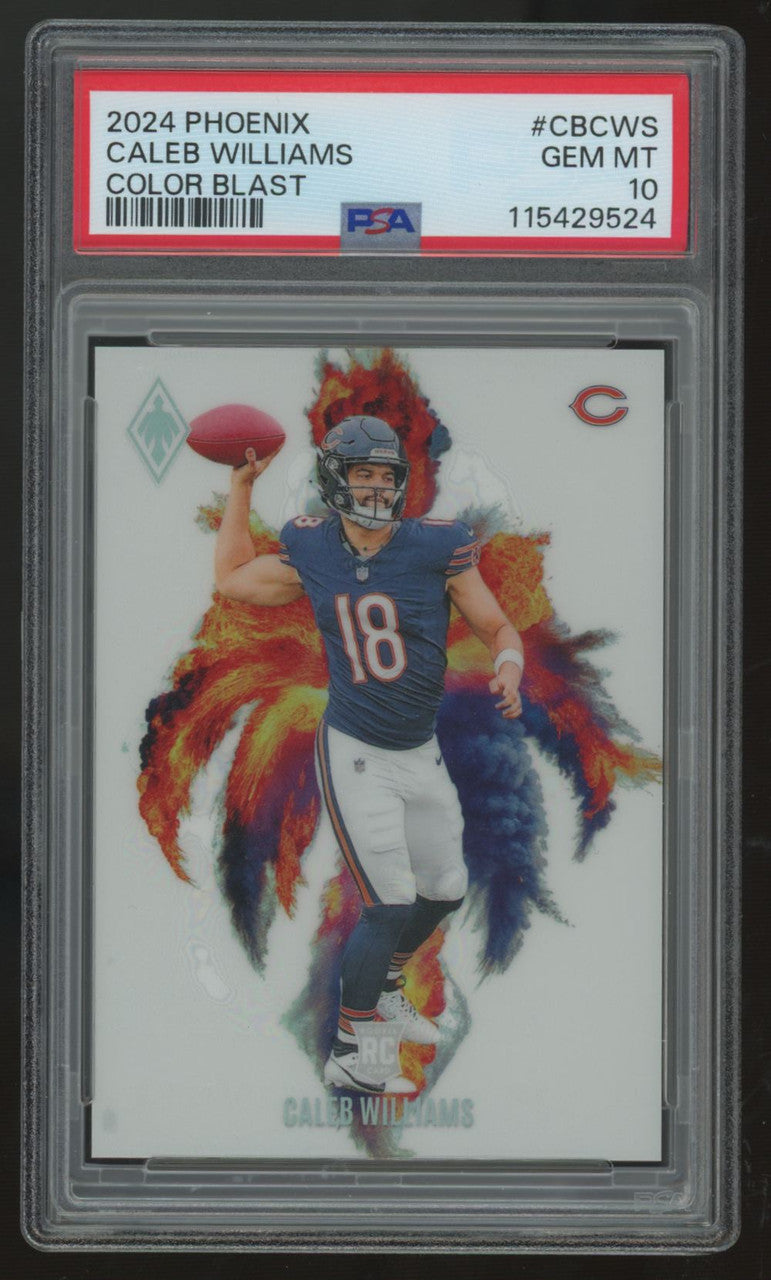 2024 Panini Phoenix Caleb Williams RC Color Blast SSP #CB-CWS PSA 10