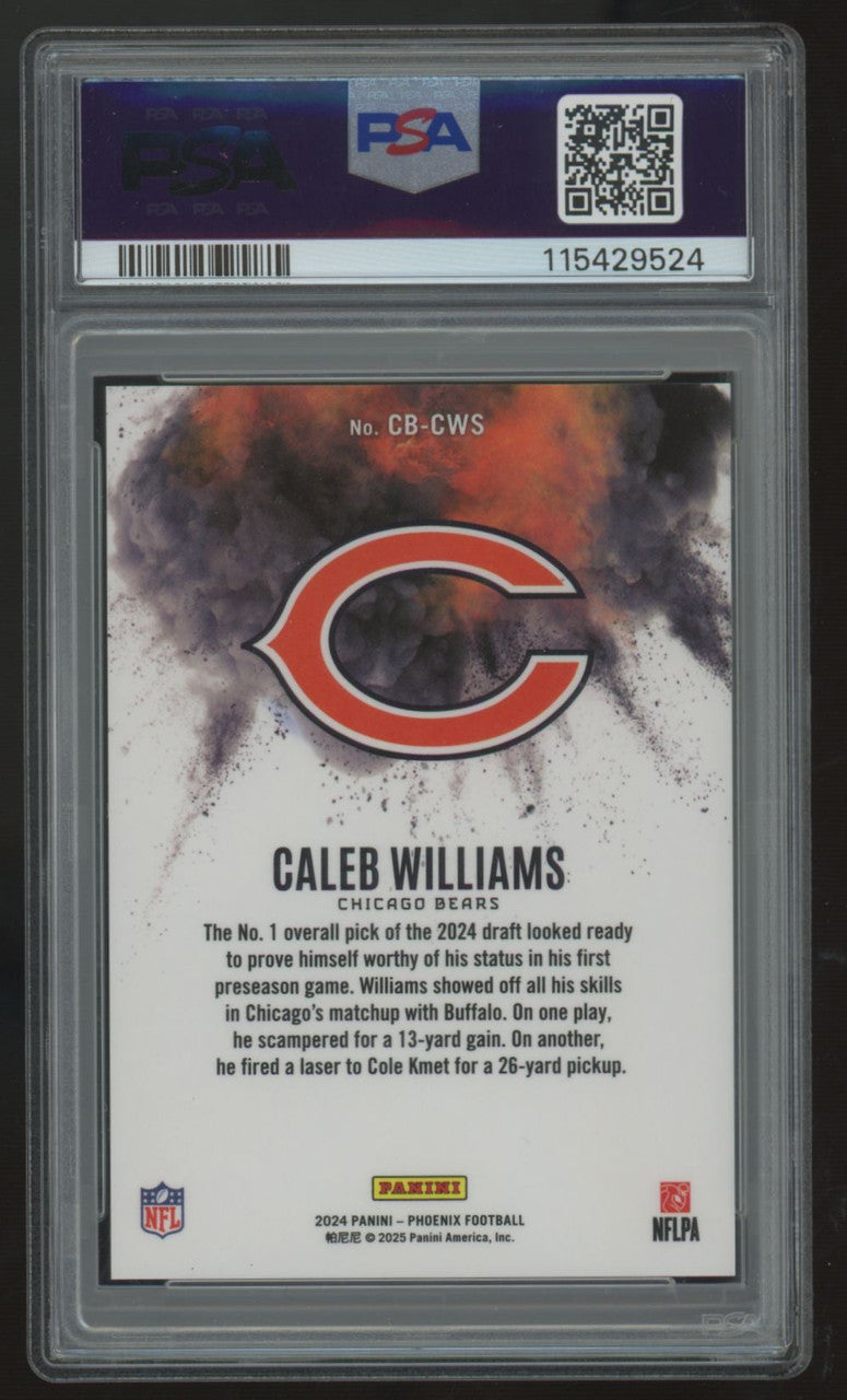 2024 Panini Phoenix Caleb Williams RC Color Blast SSP #CB-CWS PSA 10